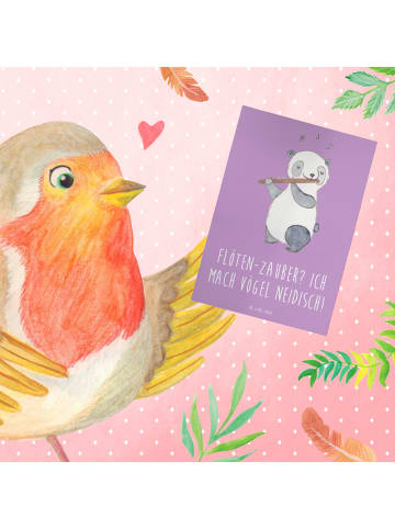 Mr. & Mrs. Panda valentinstagskarte Flöte Zauber mit Spruch in Lavendeltraum