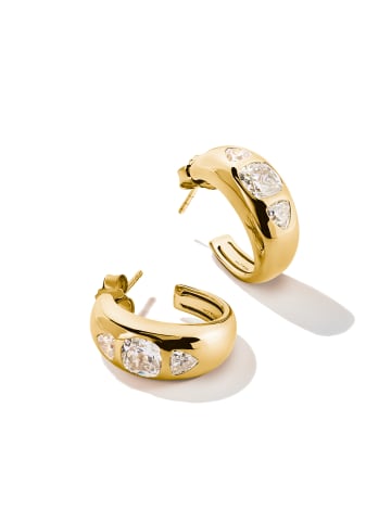 Thomas Sabo Creolen Mit Weißen Zirkonia Steine Bold Elegance in gold, weiß