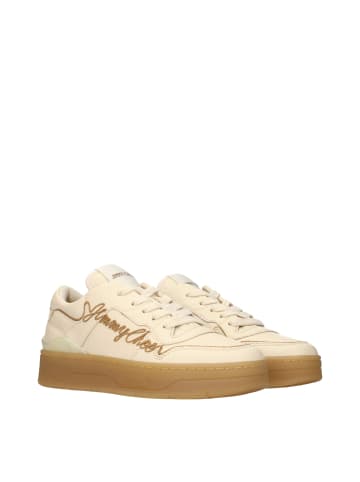 Jimmy Choo Beige Leder Low Top Sneaker