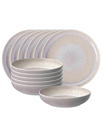 like. by Villeroy & Boch 12er Set Tafelservice Perlemor Sand in beige