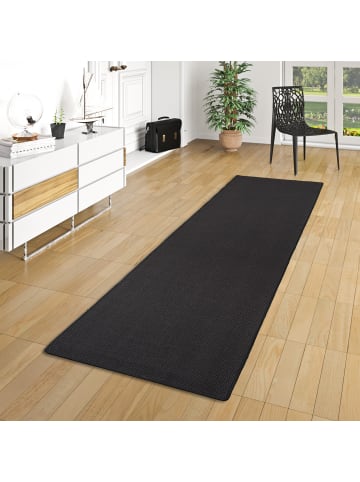 Snapstyle Sisal Läufer Natur Teppich in schwarz