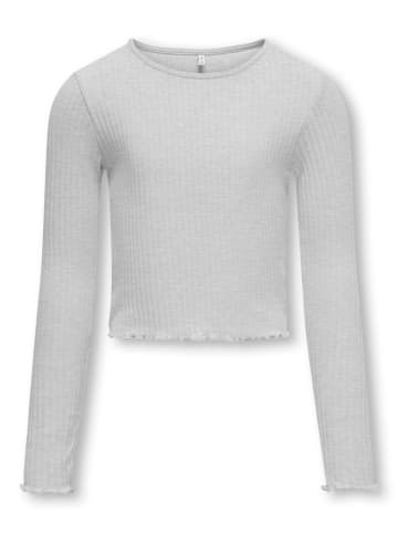 KIDS ONLY Langarmshirt KOGNELLA L/S O-NECK TOP in light grey melange