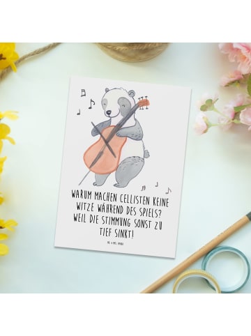 Mr. & Mrs. Panda Postkarte Zeichenllo Witz Verdorben mit Spruch in Weiß