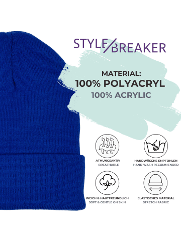 styleBREAKER Strickmütze in Navy
