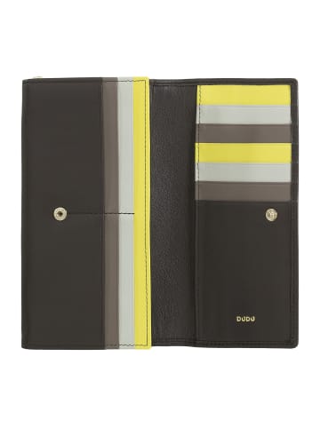 DuDu Geldbörse Leder 19 cm in coffee brown