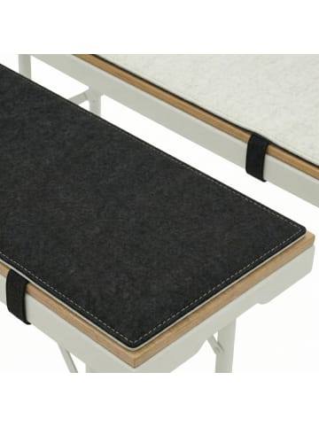 DuneDesign 2er Set Bierbankauflage Filz 180x28cm - 8mm Sitzkissen Wendbar Garten Festzelt