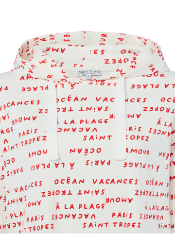 Marie Lund Kapuzenpullover in ecru rot - 0001