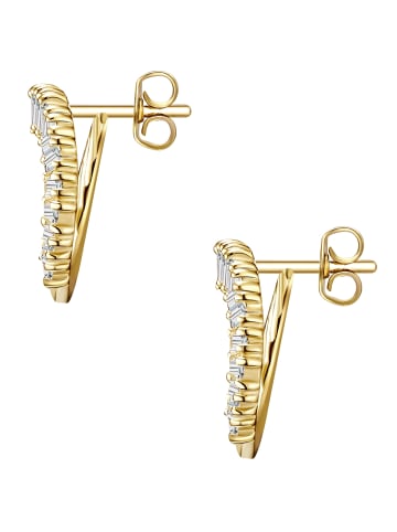 Glanzstücke München Ohrstecker Sterling Silber Zirkonia in gelbgold