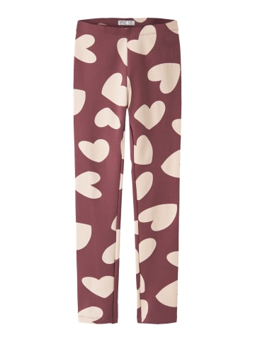 name it Sweateggings NKFDAVINA AOP SWE LEGGING BRU in wild ginger