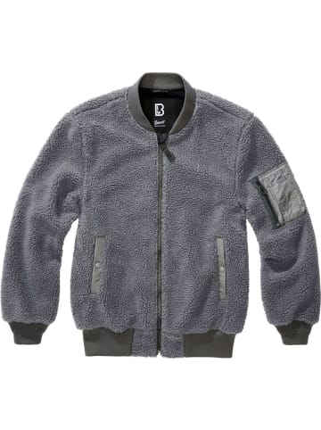 Brandit Fleecejacke/Fleecepullover "MA1 Sherpa Jacket" in Grau