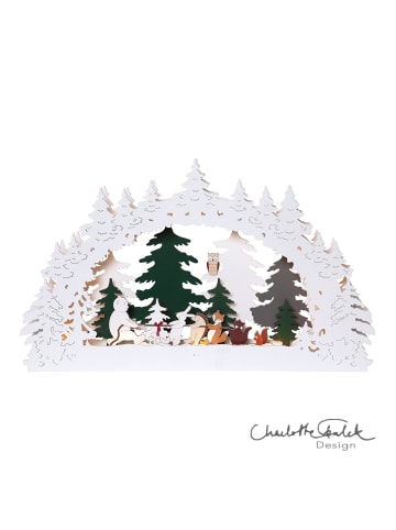 STAR Trading LED Schwibbogen ,Forest Friends', Batterie, Tiermotive, Holz