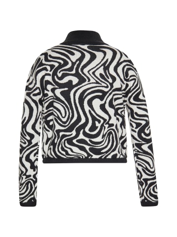 myMo Women Sweater in Wollweiss Schwarz