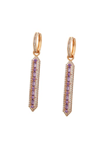 NAEMI Women Earrings in Rose Gold Violet