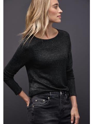 Street One 'Glitzerndes Langarmshirt' Schwarz