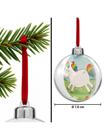 Mr. & Mrs. Panda christbaumkugel Einhorn Happy Design ohne Spruch in Weiß