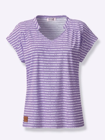 WITT WEIDEN Print-Shirt in lavendel-ecru-geringelt