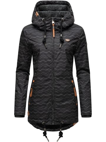 ragwear Winterjacke Zuzka Winter in Black Zig Zag21