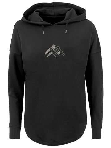 F4NT4STIC Oversized Hoodie Mountain Berge Urlaub Winter Schnee Ski in schwarz