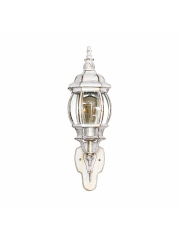 Licht-Erlebnisse Außen Wandlampe (B)15.5 x (H)54 cm in Weiß Gold
