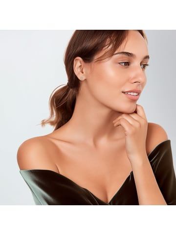 Lucardi 925 Silber Ohrringe Herz