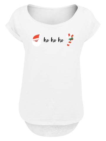 F4NT4STIC Long Cut T-Shirt Ho Ho Ho Weihnachten Christmas in weiß