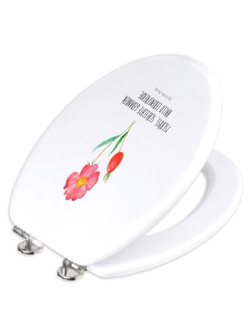 Mr. & Mrs. Panda WC Brille Blume HageRundunge mit Spruch in Weiß