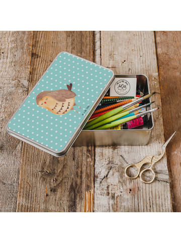 Mr. & Mrs. Panda Geschenkbox Eule Zufrieden ohne Spruch in Türkis Pastell