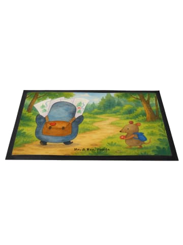 Mr. & Mrs. Panda Schmutzmatte Pinguin & Maus Wanderer Design ohn... in Weiß