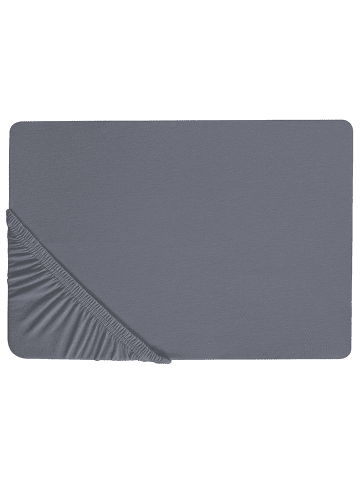 Beliani Bettlaken JANBU in Grau - (W) 90 x (H) 30 x (L) 200 cm