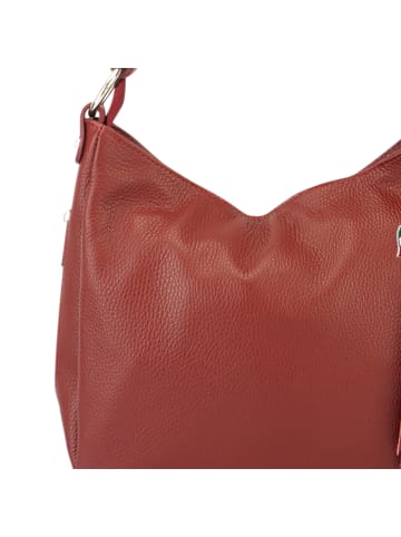 Florence Florence Schultertasche, Shopper Leder rot ca. 30cm