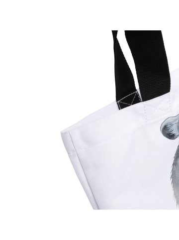 Mr. & Mrs. Panda Reisetasche Chinchilla Blume ohne Spruch in Weiß
