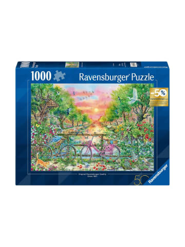 Ravensburger Puzzle Verträumte Fahrräder in Amsterdam 1000 Teile, ab 14 Jahre