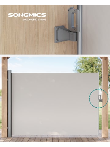 SONGMICS Wandhalter für Seitenmarkisen Sheld in Grau - (B)9 x (H)8 x (T)13 cm