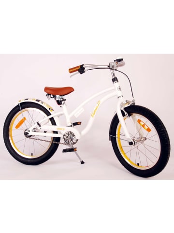 Volare Kinderfahrrad Miracle Cruiser für Mädchen 18 Zoll Kinderrad in Weiß 4 Jahre