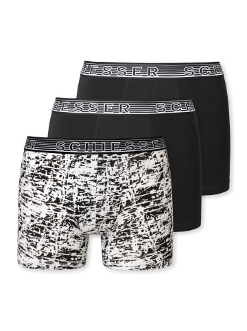 Schiesser Boxershort 3er Pack in Schwarz/Weiß