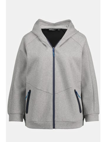 Ulla Popken Sweatjacke in grau melange