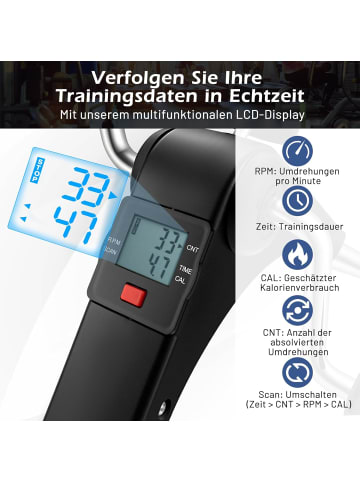 COSTWAY Pedaltrainer Arm und Beintrainer in Schwarz