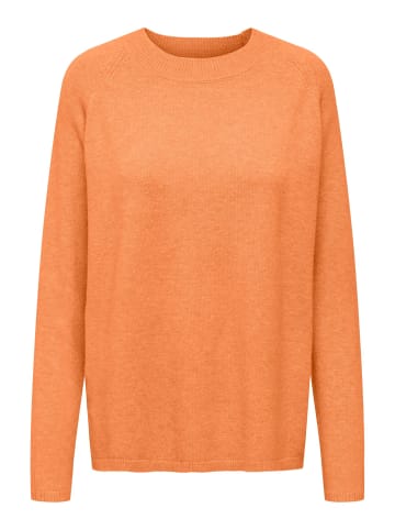 JACQUELINE de YONG Basic Strick Pullover Stretch Sweater mit Schlitzen JDYMARCO in Orange