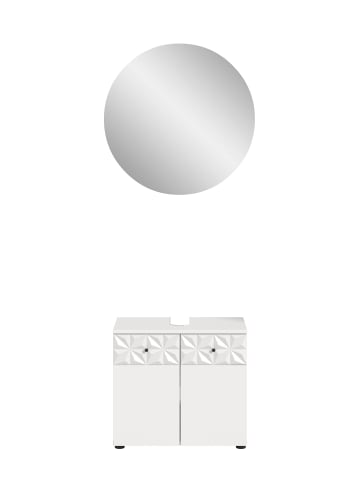 ebuy24 Badmöbelset Prisma Weiß 60 x 37 cm