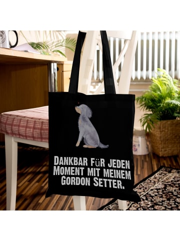 Mr. & Mrs. Panda Uni Tasche Gordon Setter Moment mit Spruch in Schwarz