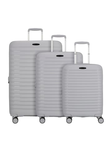 D&N Travel Line 4500 4 Rollen Kofferset 3-teilig mit Dehnfalte grey