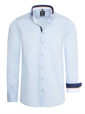Rusty Neal Langarm Stretch Business und Freizeit Hemd in Hell Blau