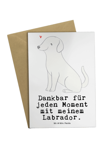 Mr. & Mrs. Panda Beileidskarte Labrador Moment mit Spruch in Weiß
