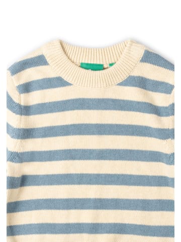 Little Green Radicals Striped Knitted Jumper in Blue