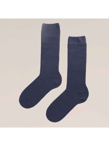 Kunert Socken Business Graphic weich in Night-Blue