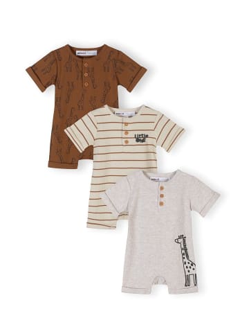 Minoti 3-er Pack Overalls & Jumpsuits NOSBABYRIB5 in Beige