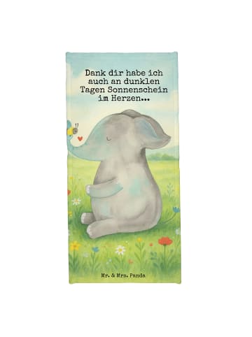Mr. & Mrs. Panda Frotteehandtuch Elefant Biene Design mit Spruch in Weiß