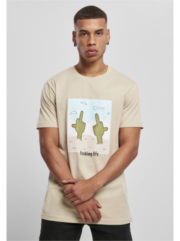 Mister Tee Mister Tee Herren Fucking Life Tee in sand