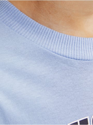 JACK & JONES Junior T-Shirt JJECALEB VARSITY TEE O-NECK JNR in chambray blue