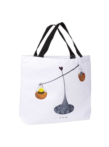 Mr. & Mrs. Panda Tote Bag Sternzeichen Waage ohne Spruch in Weiß